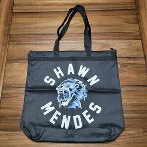 Shawn Mendes "Blue Tiger" Official Merchandise Black Canvas Tote Bag w/ Zipper